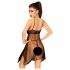 Penthouse Naughty Doll - Rochie și tanga din dantelă (negru)  - M/L