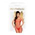 Costum întreg Penthouse Body Search - deschis, plasă (roșu) - XL