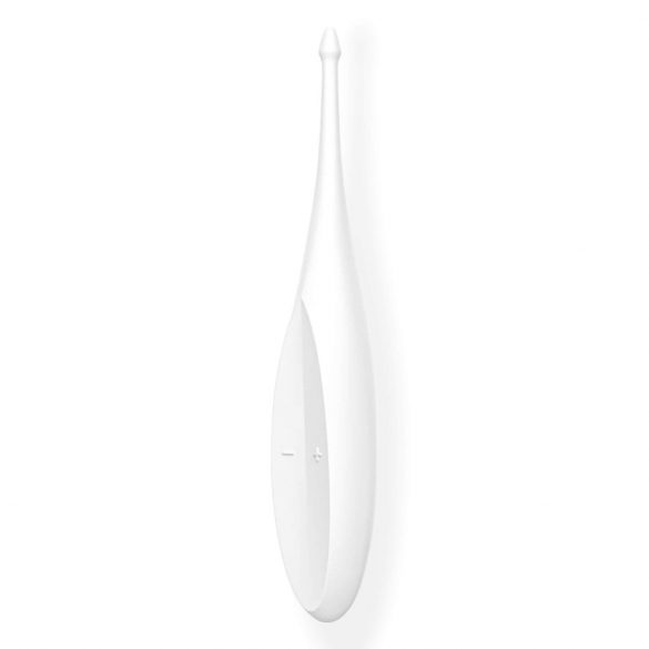 Satisfyer Twirling Fun - Vibrator clitoridian, alimentat cu baterie, rezistent la apa (alb)