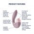 Satisfyer Supernova - vibrator 2 în 1 cu acumulator și unde de aer (roz) 