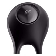   Satisfyer Majestic Duo - inel pentru penis cu vibrații, rezistent la apă, cu baterie (negru)