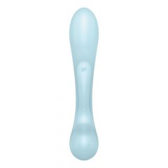   Satisfyer Triple Oh - vibrator cu braț pentru clitoris, alimentat de la baterie (albastru)