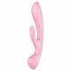 Satisfyer Triple Oh - vibrator cu acumulator pentru clitoris, roz 