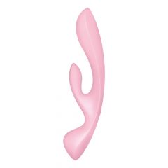   Satisfyer Triple Oh - vibrator cu baterie și braț de clitoris (roz)