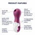 Satisfyer Lucky Libra - stimulator clitoridian cu unde de aer, acumulator (mov) 