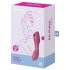 Satisfyer Curvy Trinity 3 - vibrator 2în1 cu unde de aer, cu acumulator (roșu)