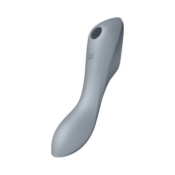 Satisfyer Curvy Trinity 3 - vibrator 2în1 cu baterie și unde de aer (gri) 