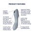 Satisfyer Curvy Trinity 3 - vibrator 2în1 cu unde de aer reîncărcabil (gri)