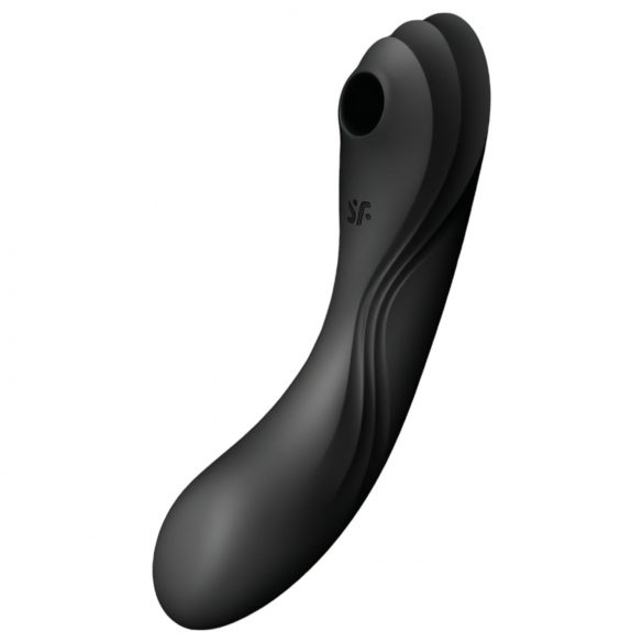 Satisfyer Curvy Trinity 4 - vibrator 2în1 cu unde de presiune reîncărcabil (negru)