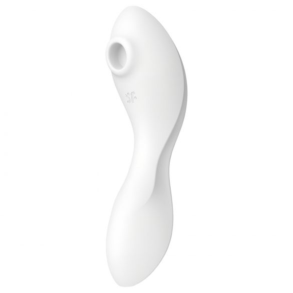 Satisfyer Curvy Trinity 5+ - vibrator inteligent 2în1 cu unde de presiune (alb)