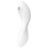 Satisfyer Curvy Trinity 5+ - vibrator inteligent 2în1 cu unde de presiune (alb)