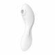 Satisfyer Curvy Trinity 5+ - vibrator inteligent cu unde de aer 2 în 1 (alb) 