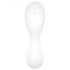 Satisfyer Curvy Trinity 5+ - vibrator inteligent 2în1 cu unde de presiune (alb)