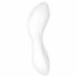 Satisfyer Curvy Trinity 5+ - vibrator inteligent cu unde de aer 2 în 1 (alb) 