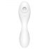 Satisfyer Curvy Trinity 5+ - vibrator inteligent 2în1 cu unde de presiune (alb)