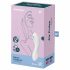 Satisfyer Curvy Trinity 5+ - vibrator inteligent cu unde de aer 2 în 1 (alb) 