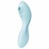 Satisfyer Curvy Trinity 5+ - vibrator inteligent cu unde de aer 2in1 (albastru) 