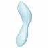 Satisfyer Curvy Trinity 5+ - vibrator inteligent cu unde de aer 2in1 (albastru) 