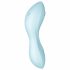 Satisfyer Curvy Trinity 5+ - vibrator inteligent cu unde de aer 2in1 (albastru) 