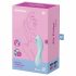 Satisfyer Curvy Trinity 5+ - vibrator inteligent cu unde de aer 2in1 (albastru) 