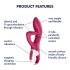 Satisfyer Embrace Me - vibrator clitoridian cu acumulator (roșu) 