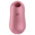 Satisfyer Cotton Candy - vibrator clitoridian cu unde de presiune, cu acumulator (coral)