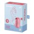 Satisfyer Cotton Candy - vibrator clitoridian cu unde de aer, reîncărcabil (coral) 