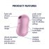 Satisfyer Cotton Candy - vibrator de clitoris cu unde de aer cu acumulator (mov)