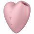 Satisfyer Cutie Heart - vibrator clitoridian cu unde de aer, reîncărcabil (roz) 