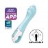 Satisfyer Vibrator cu Pompare Air 5 - inteligent (albastru) 