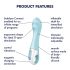 Satisfyer Vibrator cu Pompare Air 5 - inteligent (albastru) 