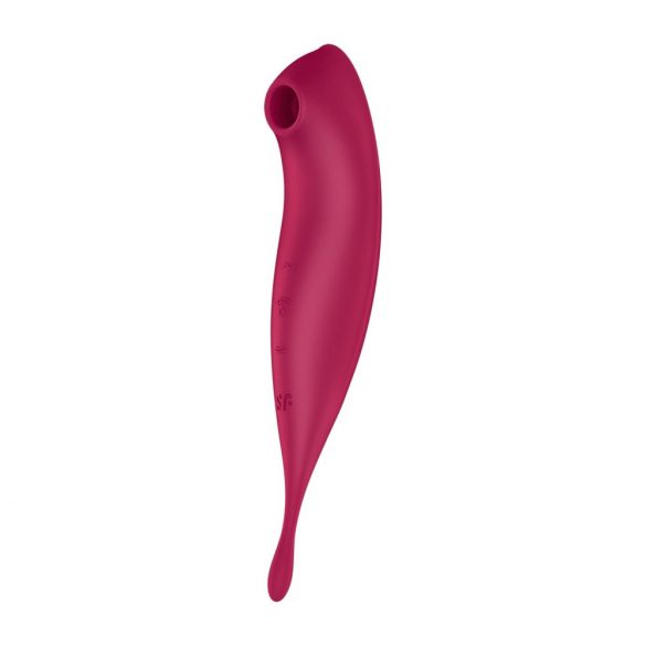 Satisfyer Twirling Pro - vibrator clitoridian inteligent 2 în 1 (roșu) 