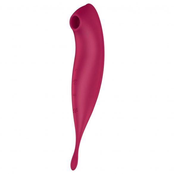 Satisfyer Twirling Pro - vibrator clitoridian inteligent 2 în 1 (roșu) 