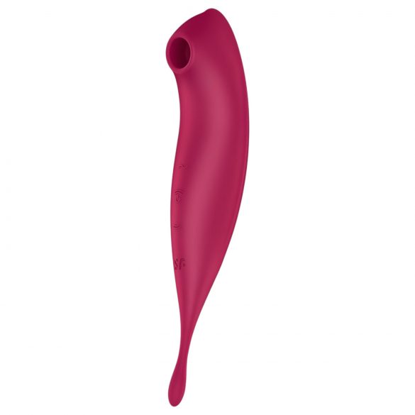 Satisfyer Twirling Pro - vibrator inteligent 2în1 pentru clitoris (roșu)