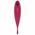 Satisfyer Twirling Pro - vibrator clitoridian inteligent 2 în 1 (roșu) 