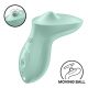 Satisfyer Exciterrr - vibrator clitoridian cu perle rotative (verde) 