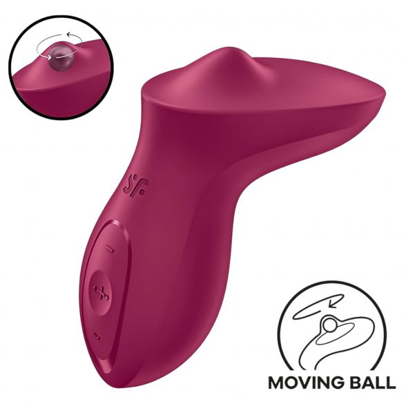 Satisfyer Exciterrr - vibrator clitoridian cu perle rotative (roșu) 