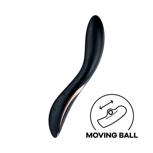 Satisfyer Rolling - vibrator G-punct cu bile în mișcare, reîncărcabil (negru) 