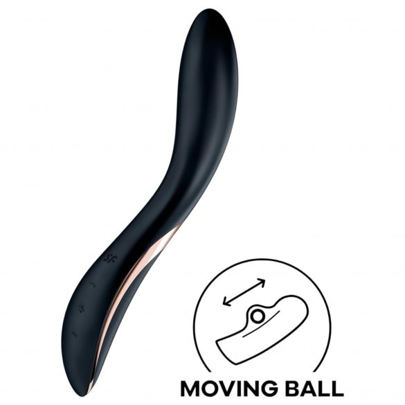 Satisfyer Rolling - vibrator G-punct cu bile în mișcare, reîncărcabil (negru) 