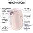 Satisfyer Pro To Go 2 - stimulator clitoridian cu acumulator și unde de aer (bej) 