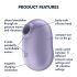 Satisfyer Pro To Go 2 - Stimulator clitoridian cu unde de aer, reîncărcabil (violet) 