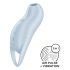 Satisfyer Pocket Pro 1 - stimulator de clitoris cu undă de aer alimentat de baterii (albastru) 