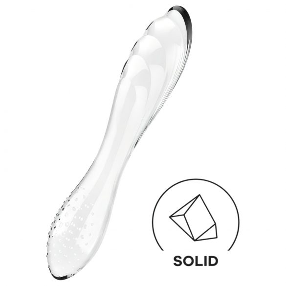 Satisfyer Dazzling Crystal 1 - Dildo din sticlă cu 2 capete (transparent)