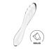 Satisfyer Dazzling Crystal 1 - Dildo din sticlă cu două capete (transparent) 