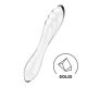 Satisfyer Dazzling Crystal 1 - Dildo din sticlă cu două capete (transparent) 