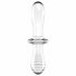 Satisfyer Double Crystal - dildo din sticlă cu două capete (transparent) 