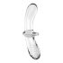 Satisfyer Double Crystal - dildo din sticlă cu două capete (transparent) 