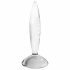 Satisfyer Sparkling Crystal - dildo din sticlă canelată (transparent) 