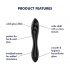 Satisfyer Dazzling Crystal 1 - Dildo din sticlă cu două capete (negru) 