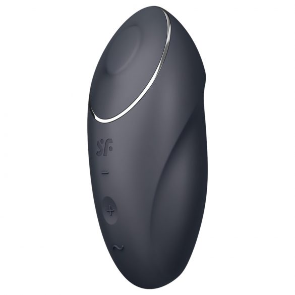 Satisfyer Tap & Climax 1 - Vibrator și stimulator clitoridian 2în1 (negru)